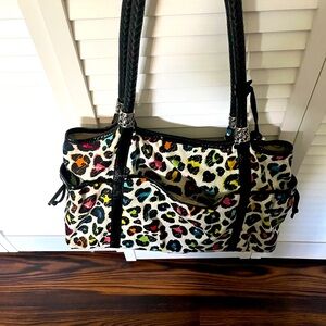 Brighton Handbag colorful animal print.